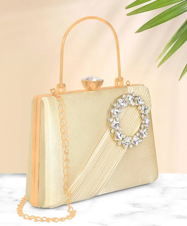 Gold_Radiant_Halo_Satin_Clutch_For_Women_&_Girls_(22_X_10_X_17.5_Cm)
