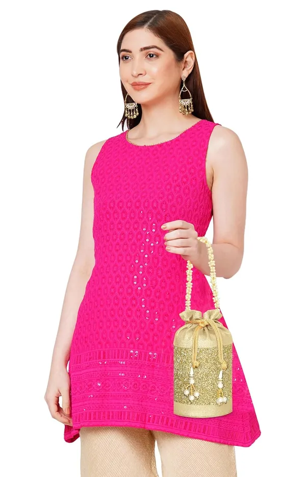 Gold_Gilded_Grace_Designer_Beaded_Potli_With_Pearl_Handle_For_Women_&_Girls_(12.5_X_12.5_X_20_Cm)