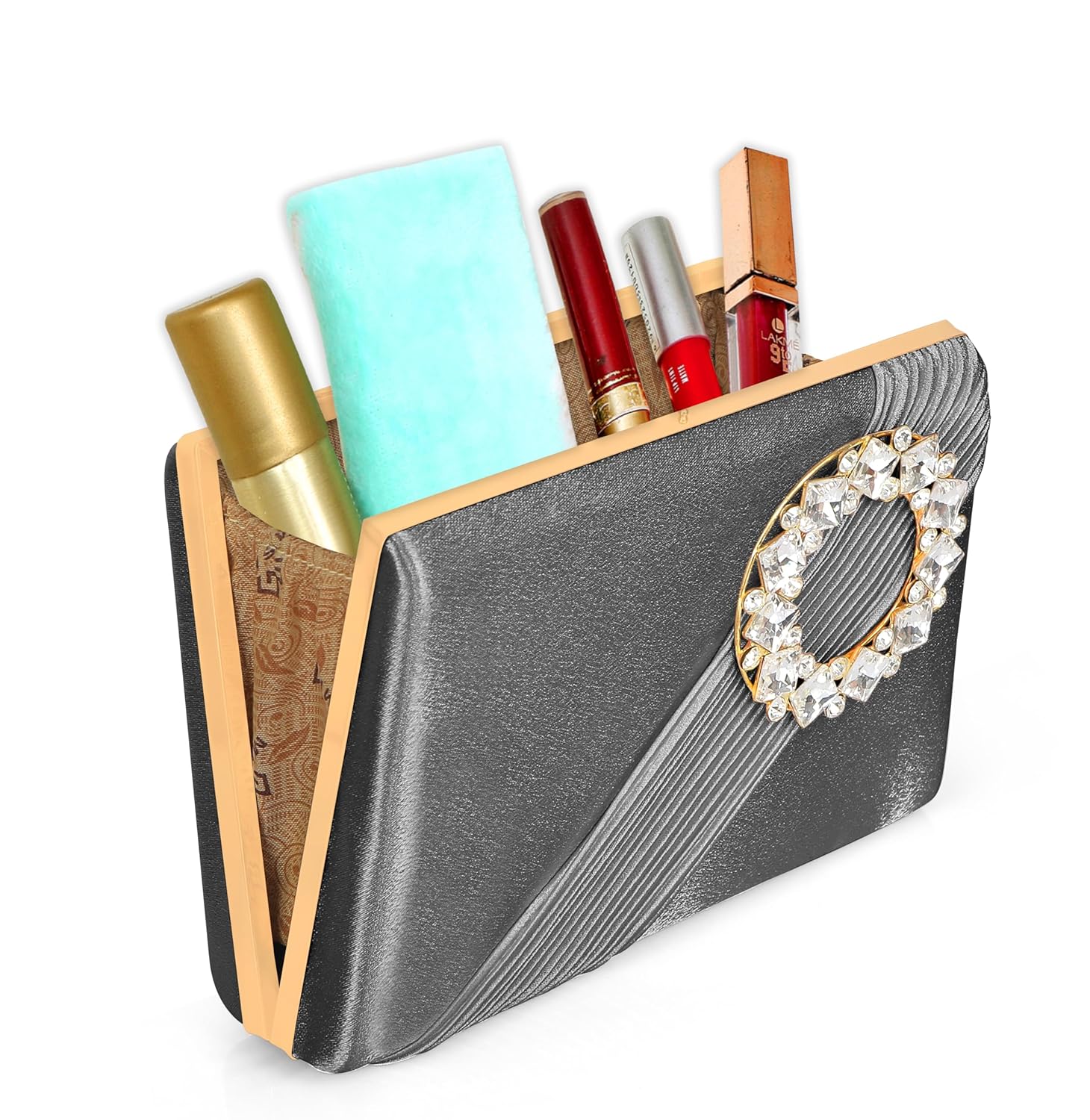 Grey_Radiant_Halo_Satin_Clutch_For_Women_&_Girls_(22_X_10_X_17.5_Cm)