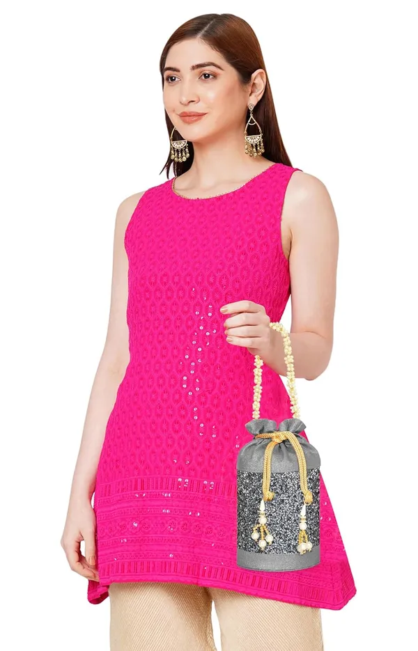 Grey_Gilded_Grace_Designer_Beaded_Potli_With_Pearl_Handle_For_Women_&_Girls_(12.5_X_12.5_X_20_Cm)