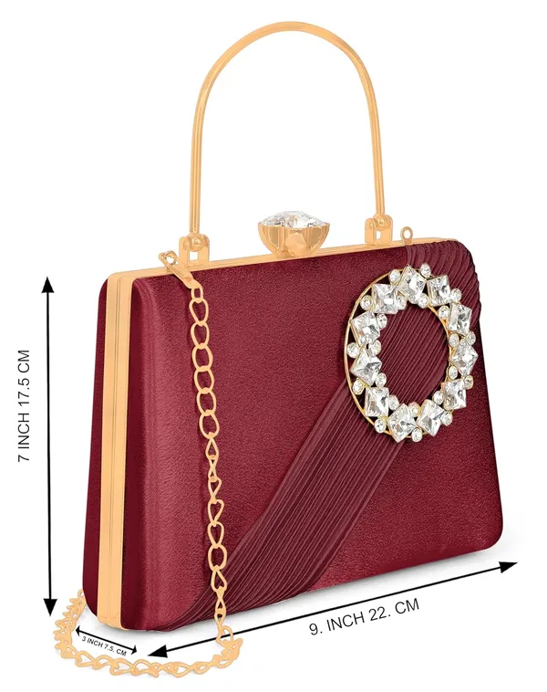 Maroon_Radiant_Halo_Satin_Clutch_For_Women_&_Girls_(22_X_10_X_17.5_Cm)