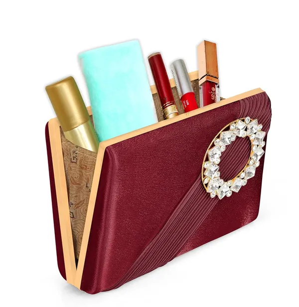 Maroon_Radiant_Halo_Satin_Clutch_For_Women_&_Girls_(22_X_10_X_17.5_Cm)