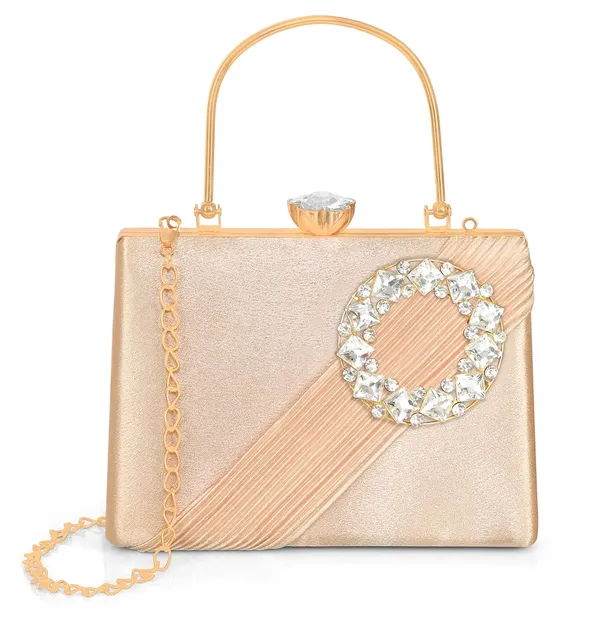 Peach_Radiant_Halo_Satin_Clutch_For_Women_&_Girls_(22_X_10_X_17.5_Cm)
