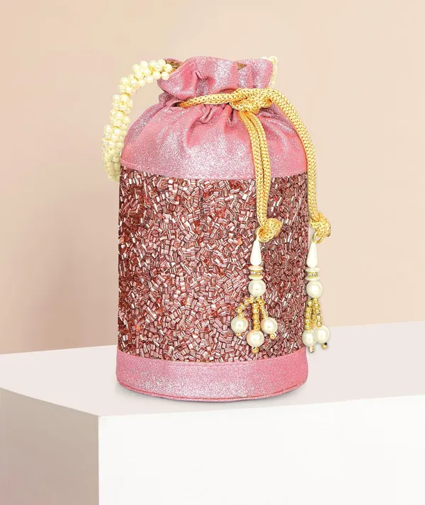Pink_Gilded_Grace_Designer_Beaded_Potli_With_Pearl_Handle_For_Women_&_Girls_(12.5_X_12.5_X_20_Cm)