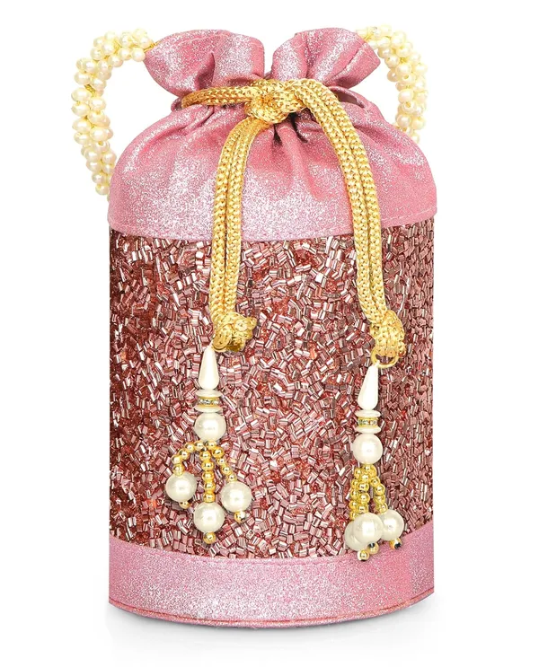 Pink_Gilded_Grace_Designer_Beaded_Potli_With_Pearl_Handle_For_Women_&_Girls_(12.5_X_12.5_X_20_Cm)
