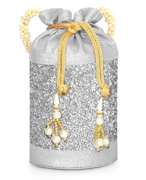 Silver_Gilded_Grace_Designer_Beaded_Potli_With_Pearl_Handle_