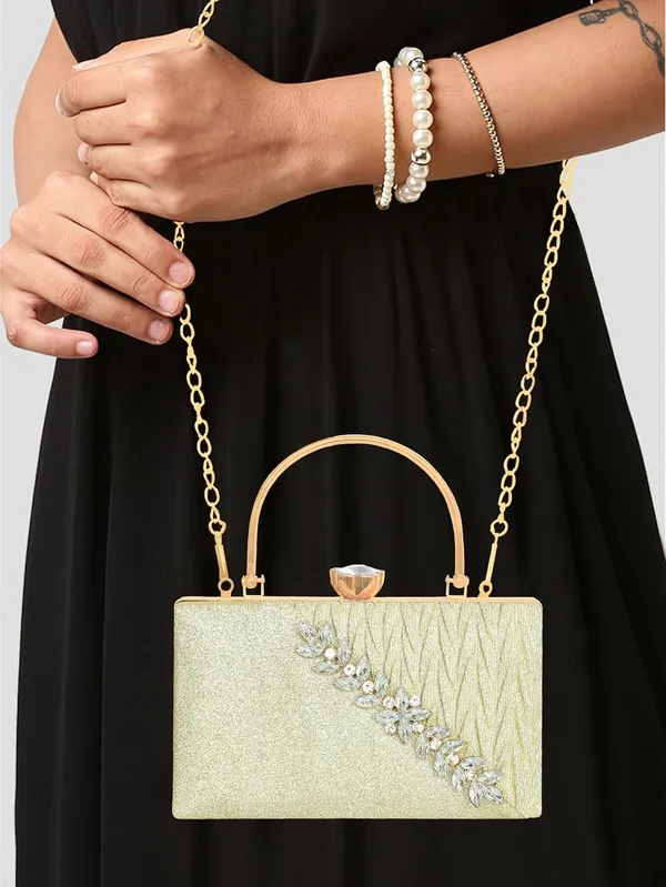 Gold_Premium_Satin_Evening_Clutch_With_Crystal_Kiss_Lock_&_Versatile_Chain_Strap_For_Women_&_Girls_(22_X_10_X_15_Cm)