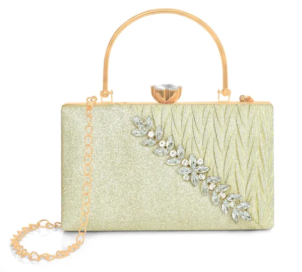 Gold_Premium_Satin_Evening_Clutch_With_Crystal_Kiss_Lock_&_Versatile_Chain_Strap_For_Women_&_Girls_(22_X_10_X_15_Cm)