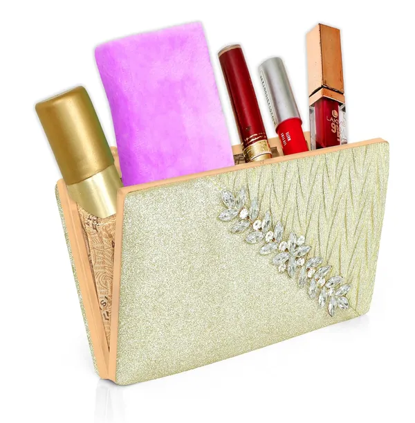 Gold_Premium_Satin_Evening_Clutch_With_Crystal_Kiss_Lock_&_Versatile_Chain_Strap_For_Women_&_Girls_(22_X_10_X_15_Cm)