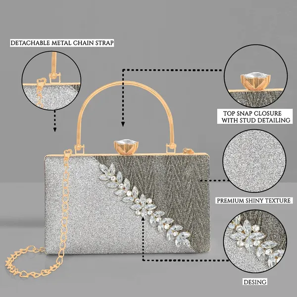 Grey_Premium_Satin_Evening_Clutch_With_Crystal_Kiss_Lock_&_Versatile_Chain_Strap_For_Women_&_Girls_(22_X_10_X_15_Cm)