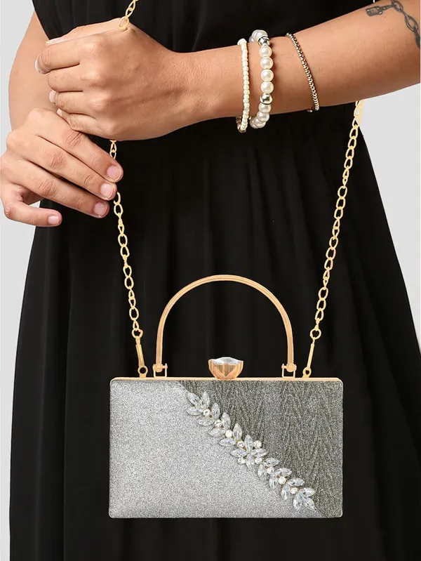 Grey_Premium_Satin_Evening_Clutch_With_Crystal_Kiss_Lock_&_Versatile_Chain_Strap_For_Women_&_Girls_(22_X_10_X_15_Cm)