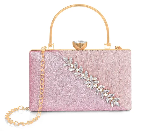 Pink_Premium_Satin_Evening_Clutch_With_Crystal_Kiss_Lock_&_Versatile_Chain_Strap_For_Women_&_Girls_(22_X_10_X_15_Cm)