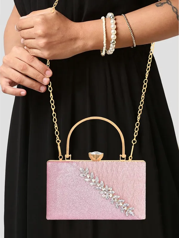 Pink_Premium_Satin_Evening_Clutch_With_Crystal_Kiss_Lock_&_Versatile_Chain_Strap_For_Women_&_Girls_(22_X_10_X_15_Cm)