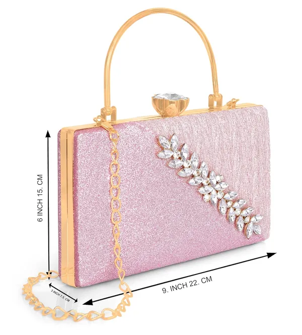 Pink_Premium_Satin_Evening_Clutch_With_Crystal_Kiss_Lock_&_Versatile_Chain_Strap_For_Women_&_Girls_(22_X_10_X_15_Cm)