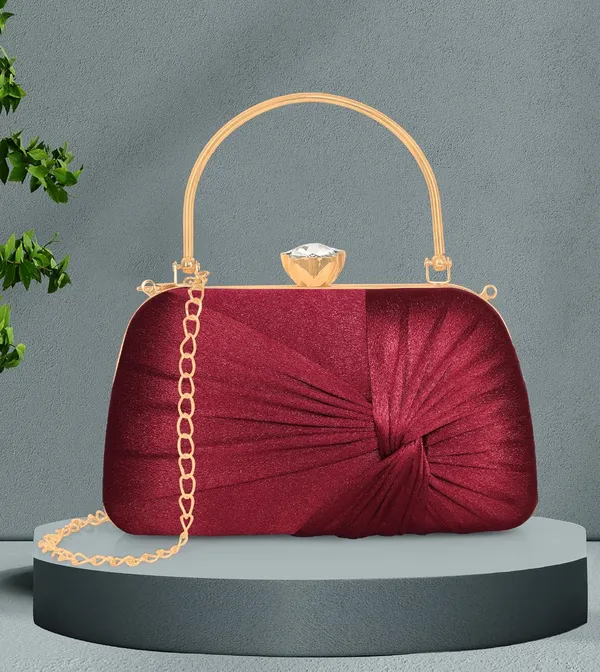 Maroon_Glimmer_Luxe_Satin_Evening_Clutch_With_Detachable_Chain_Strap_For_Women_&_Girls_(22_X_10_X_15_Cm)