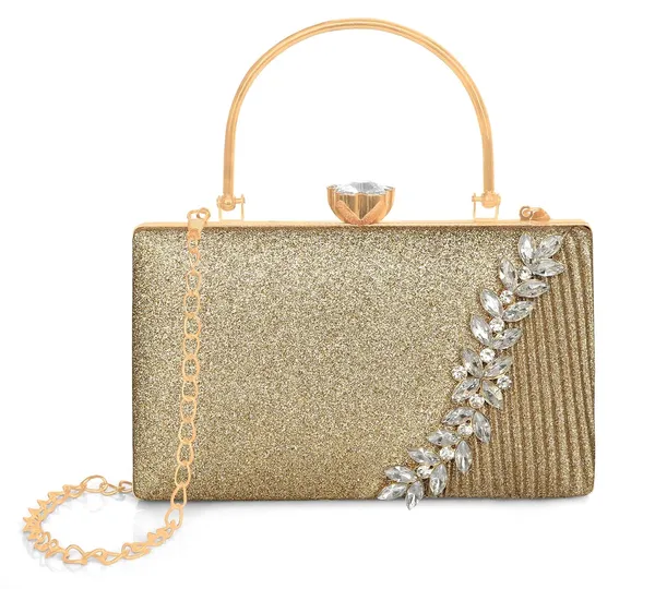 Brown_Glamour_Shine_Elegant_Crystal_Embellished_Clutch_With_Detachable_Chain_Strap_For_Women_&_Girls_(22_X_10_X_15_Cm)