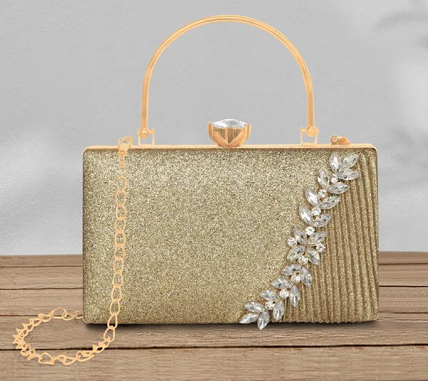 Brown_Glamour_Shine_Elegant_Crystal_Embellished_Clutch_With_Detachable_Chain_Strap_For_Women_&_Girls_(22_X_10_X_15_Cm)