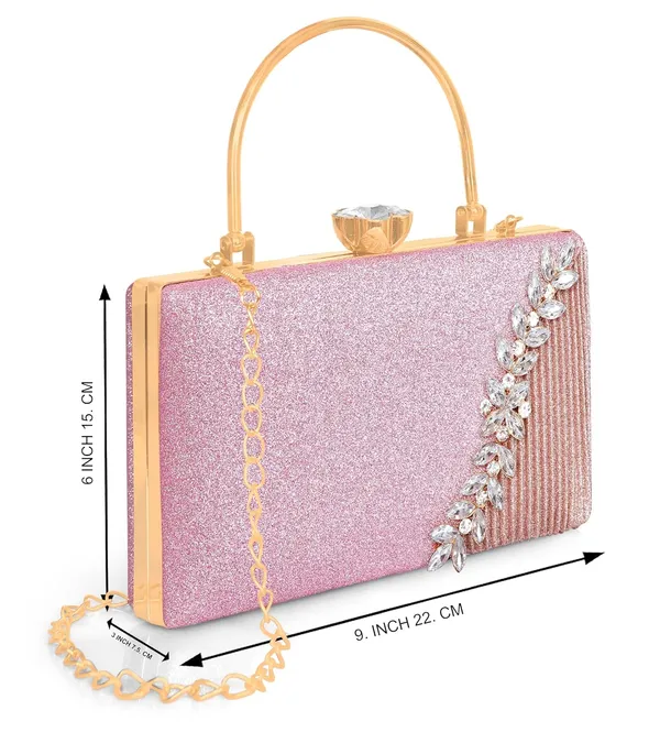 Pink_Glamour_Shine_Elegant_Crystal_Embellished_Clutch_With_Detachable_Chain_Strap_For_Women_&_Girls_(22_X_10_X_15_Cm)