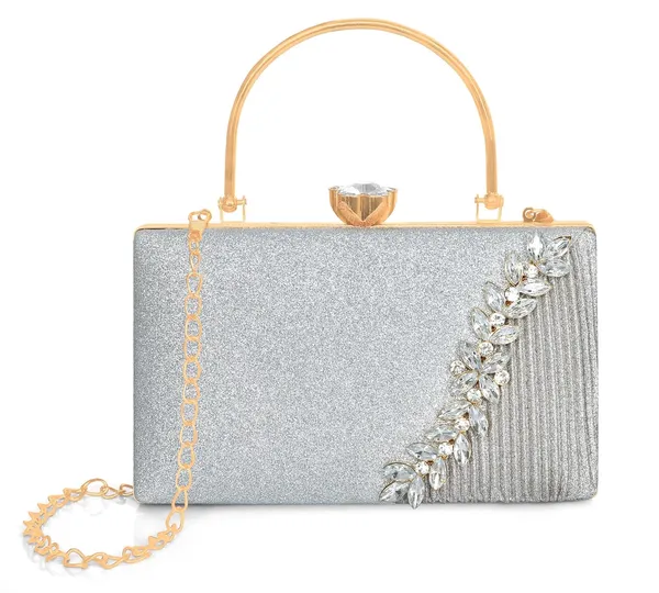 Silver_Glamour_Shine_Elegant_Crystal_Embellished_Clutch_With_Detachable_Chain_Strap_