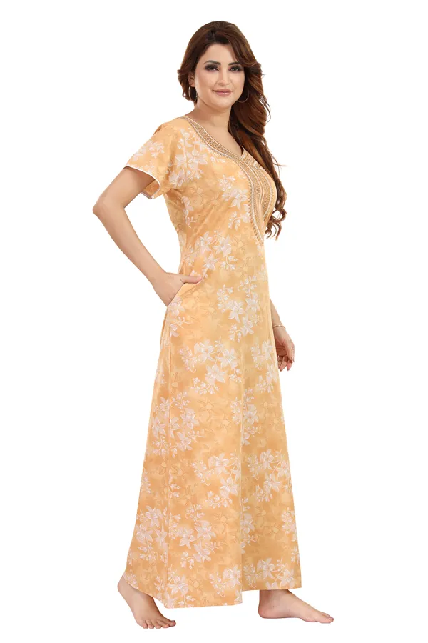 Gold_Cotton_Blend__Nighty_for_Women