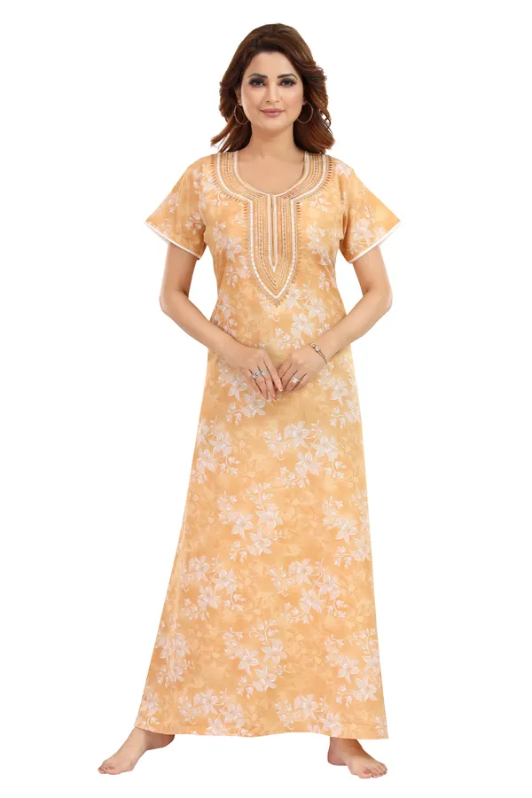 Gold_Cotton_Blend__Nighty_for_Women