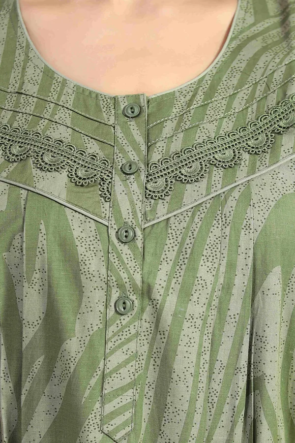 Green_Abstract_Cotton_Night_Dress_For_Ladies