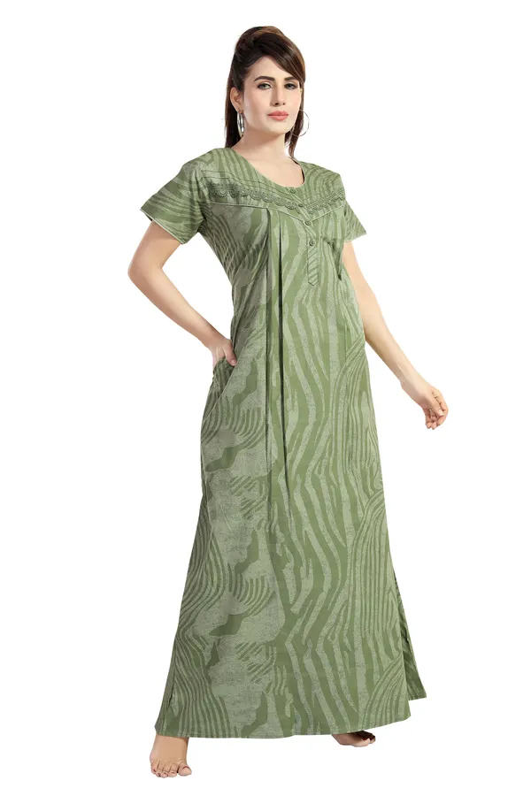 Green_Abstract_Cotton_Night_Dress_For_Ladies