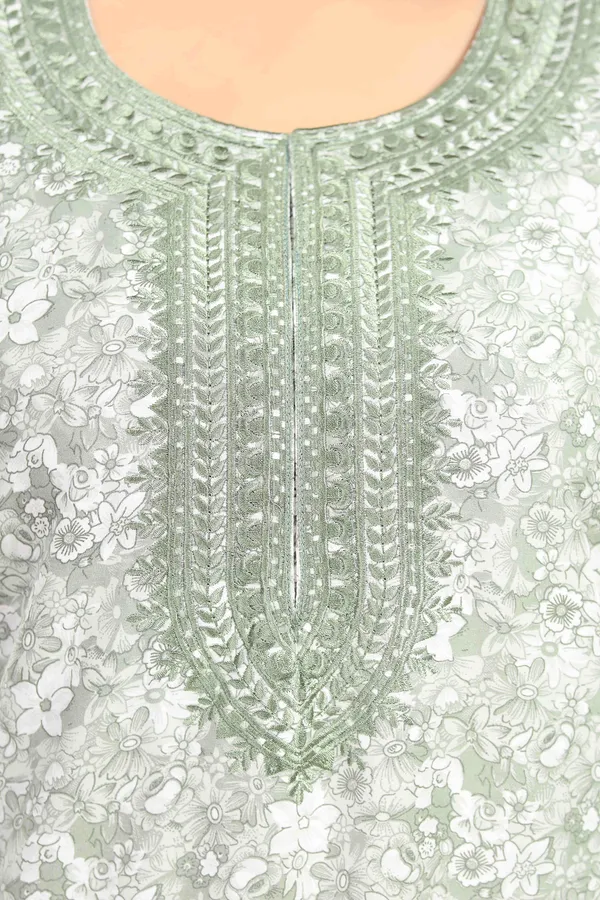 Green_Floral_Cotton_blend_Night_Dress_For_Ladies