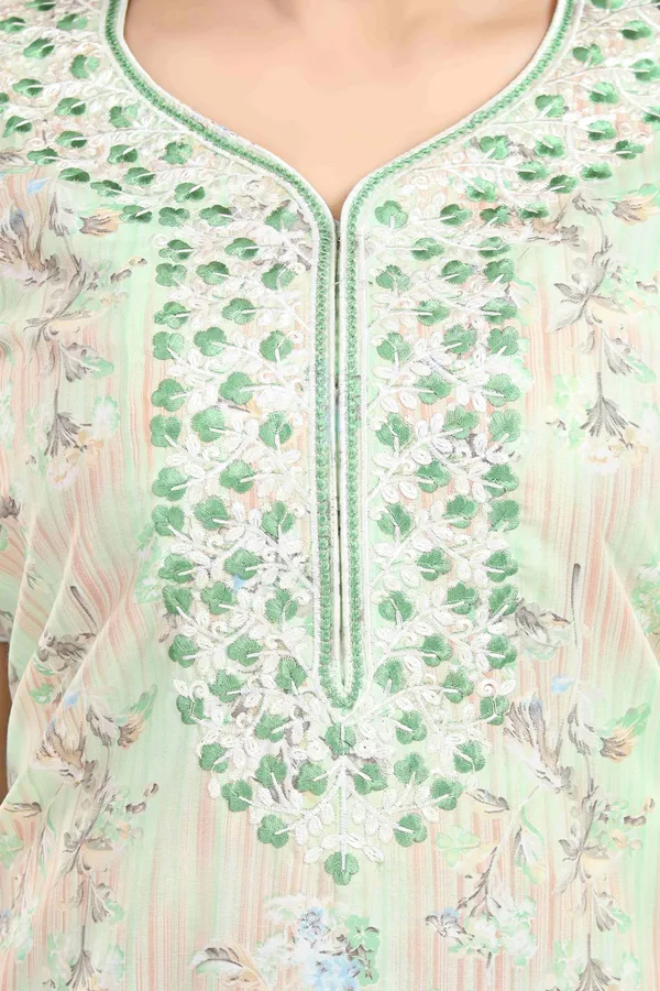 Green_Floral_Cotton_blend_Night_Dress_For_Ladies