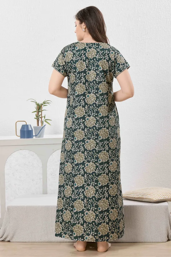 Green_cotton_blend_Nighty_for_Women