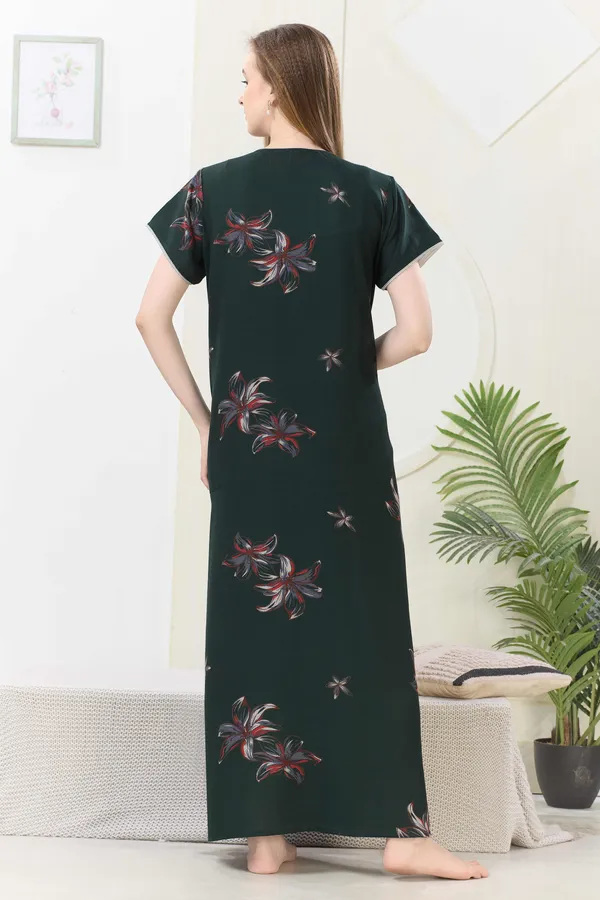Green_floral_embroidered__A-line_Alpine__Nighty_for_Women