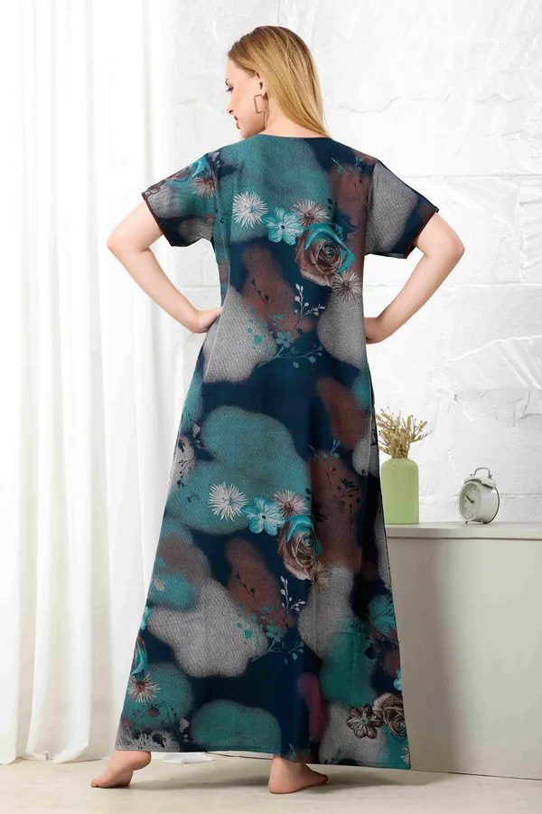 Green_floral_embroidered__A-line_Alpine__Nighty_for_Women