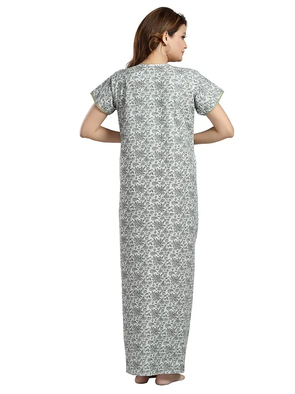 Green_floral_pure_Cotton__Nighty_for_Women