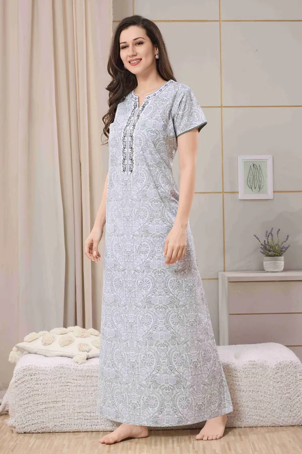 Green_pure_Cotton__Nighty_for_Women