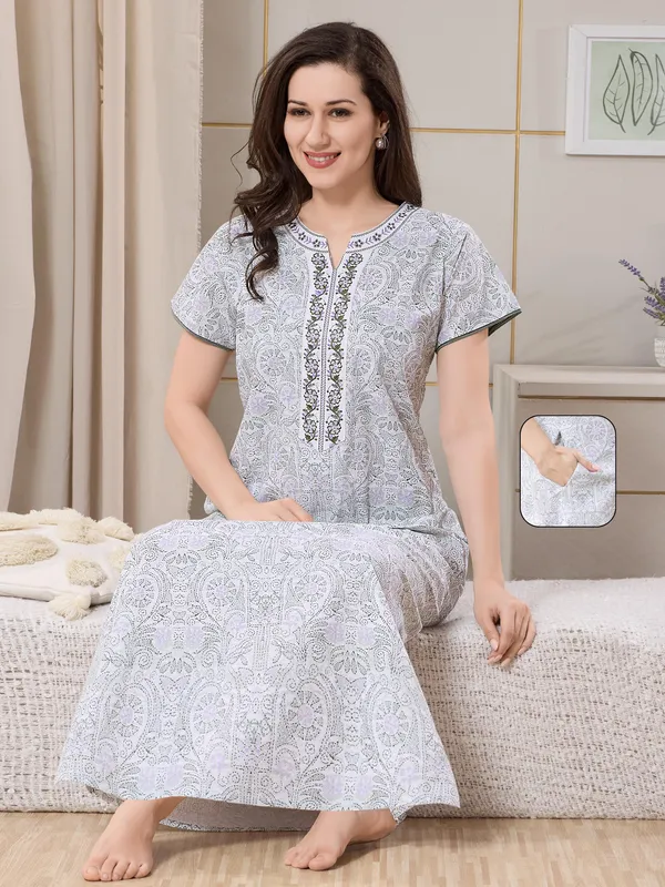 Green_pure_Cotton__Nighty_for_Women