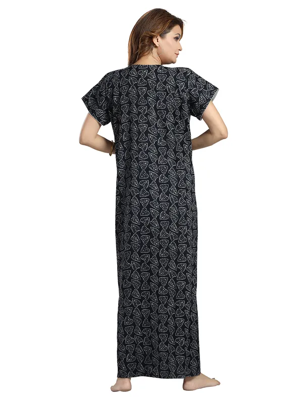 Blue_leaf_print_Alpine_Night_Dress_For_Ladies