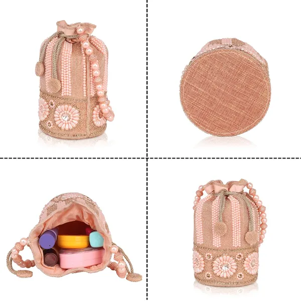 Peach_Drawstring_Closure_With_Crystal_Embellishments_Elegant_Pearl_Beaded_Potli_Bag_