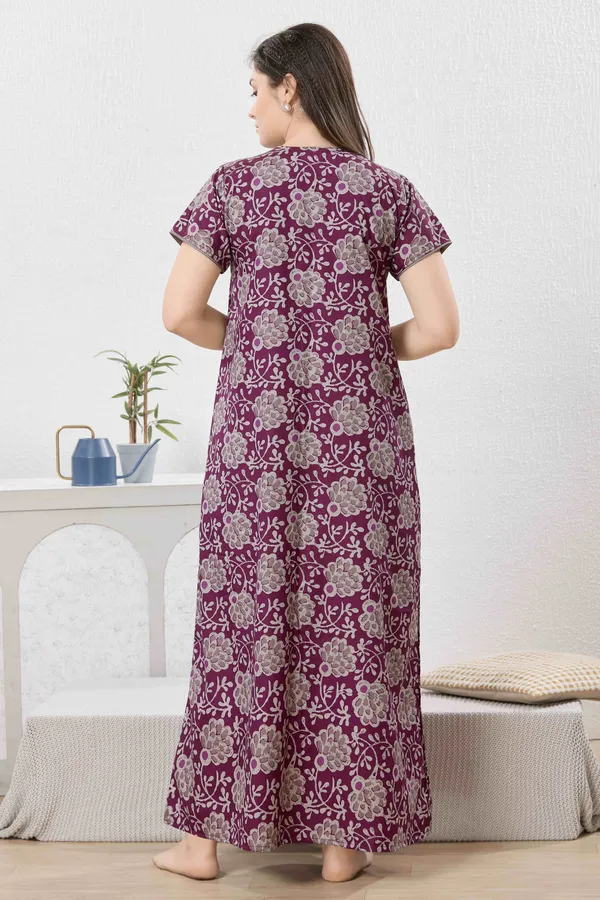 Magenta_Cotton_Blend__Nighty_for_Women