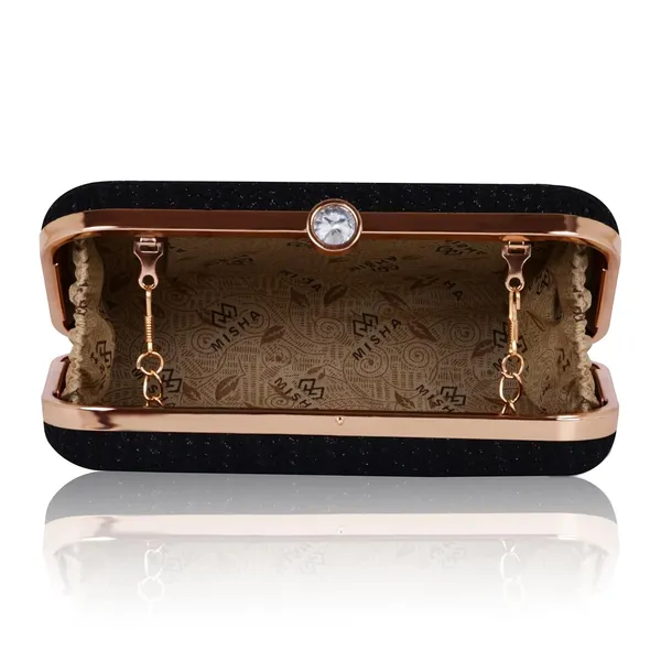 Black_Textured_Satin_Noir_Chevron_Chain_Clutch_For_Women_&_Girls_(11.5_X_3.5_X_8.5_Cm)