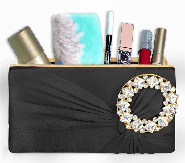 Black_Luxurious_Satin_Evening_Clutch_With_Detachable_Chain_Strap_For_Women_&_Girls_(22_X_10_X_15_Cm)