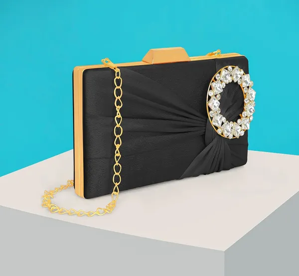 Black_Luxurious_Satin_Evening_Clutch_With_Detachable_Chain_Strap_For_Women_&_Girls_(22_X_10_X_15_Cm)