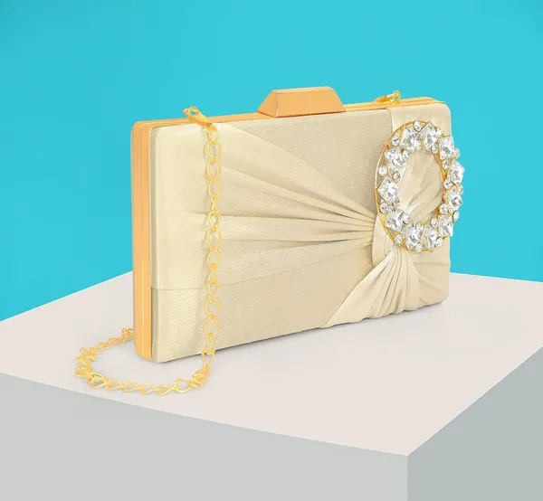 Gold_Luxurious_Satin_Evening_Clutch_With_Detachable_Chain_Strap_For_Women_&_Girls_(22_X_10_X_15_Cm)