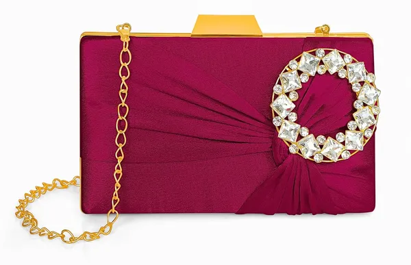 Maroon_Luxurious_Satin_Evening_Clutch_With_Detachable_Chain_Strap_For_Women_&_Girls_(22_X_10_X_15_Cm)