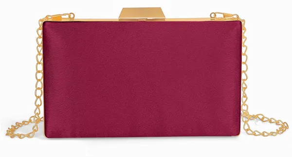 Maroon_Luxurious_Satin_Evening_Clutch_With_Detachable_Chain_Strap_For_Women_&_Girls_(22_X_10_X_15_Cm)
