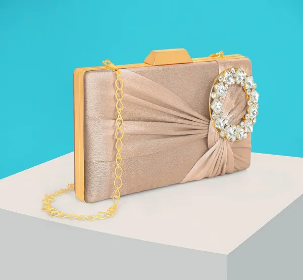 Rose_Gold_Luxurious_Satin_Evening_Clutch_With_Detachable_Chain_Strap_For_Women_&_Girls_(22_X_10_X_15_Cm)