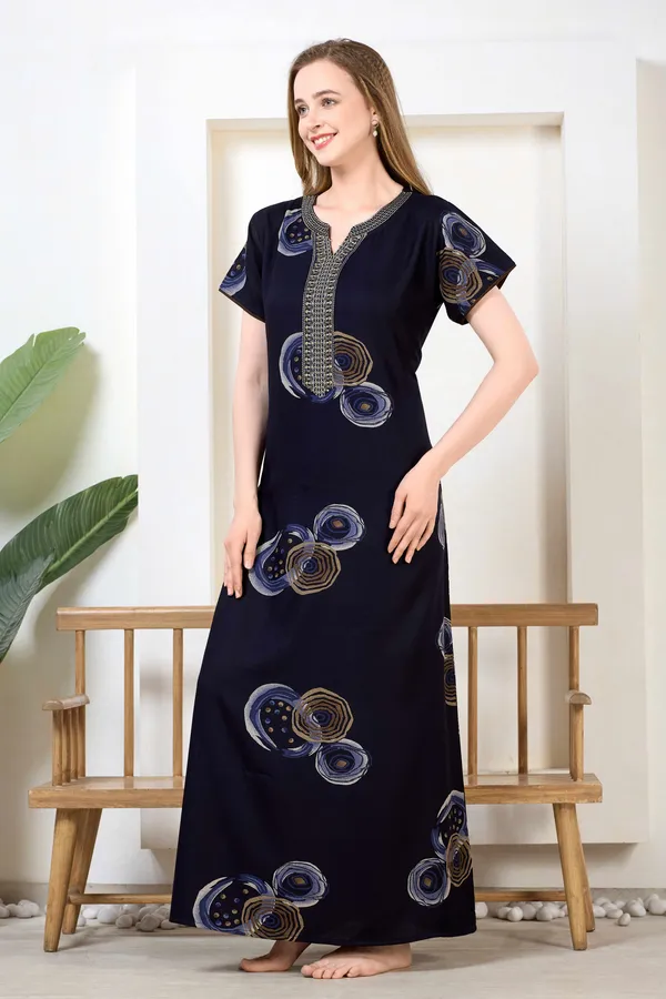 Navy_blue_abstract_embroidered__A-line_Alpine__Nighty_for_Women