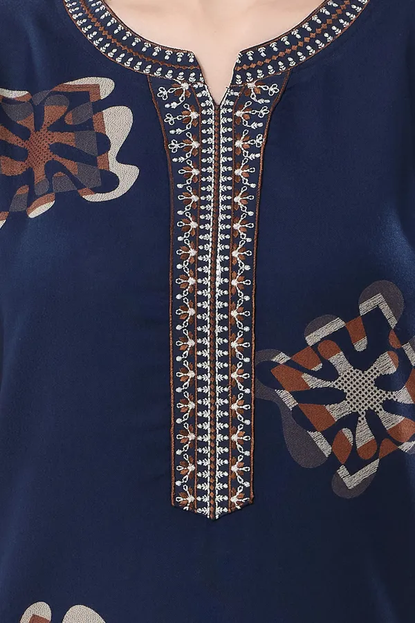 Navy_blue_floral_embroidered__A-line_Alpine__Nighty_for_Women