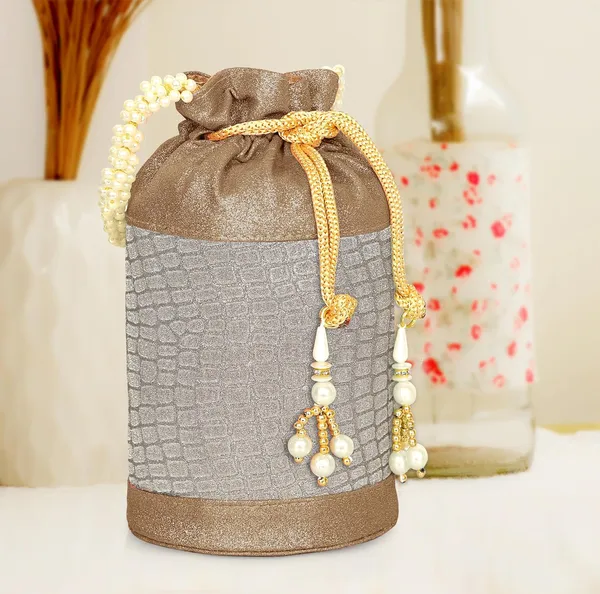 Brown_Opulent_Glow_Potli_Bag_With_Pearl_Handle_For_Women_&_Girls_(12.5_X_12.5_X_20_Cm)