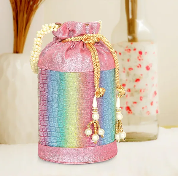 Multicolor_Opulent_Glow_Potli_Bag_With_Pearl_Handle_For_Women_&_Girls_(12.5_X_12.5_X_20_Cm)