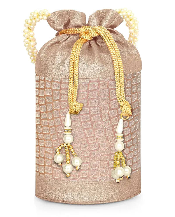 Rose_Gold_Opulent_Glow_Potli_Bag_With_Pearl_Handle_For_Women_&_Girls_(12.5_X_12.5_X_20_Cm)
